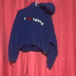Levi's Navy Cropped Hoodie